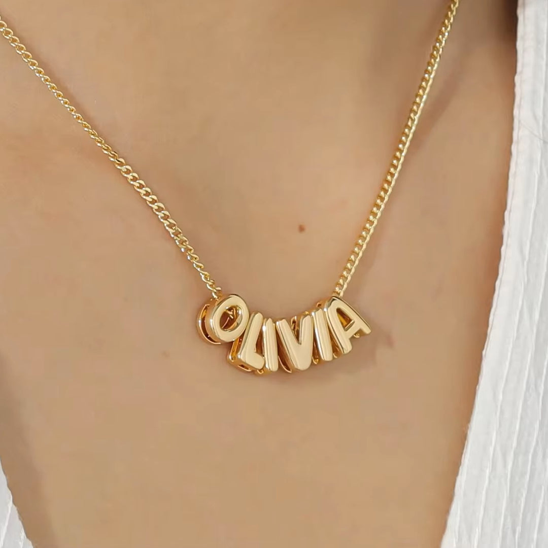 Belle & Ivy Name Bubble Necklace