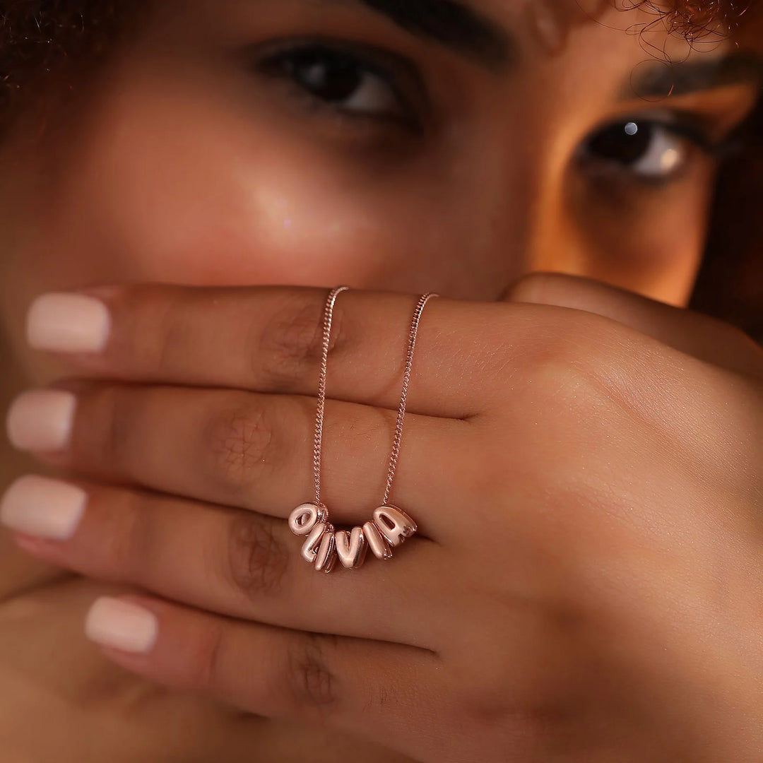 Belle & Ivy Name Bubble Necklace