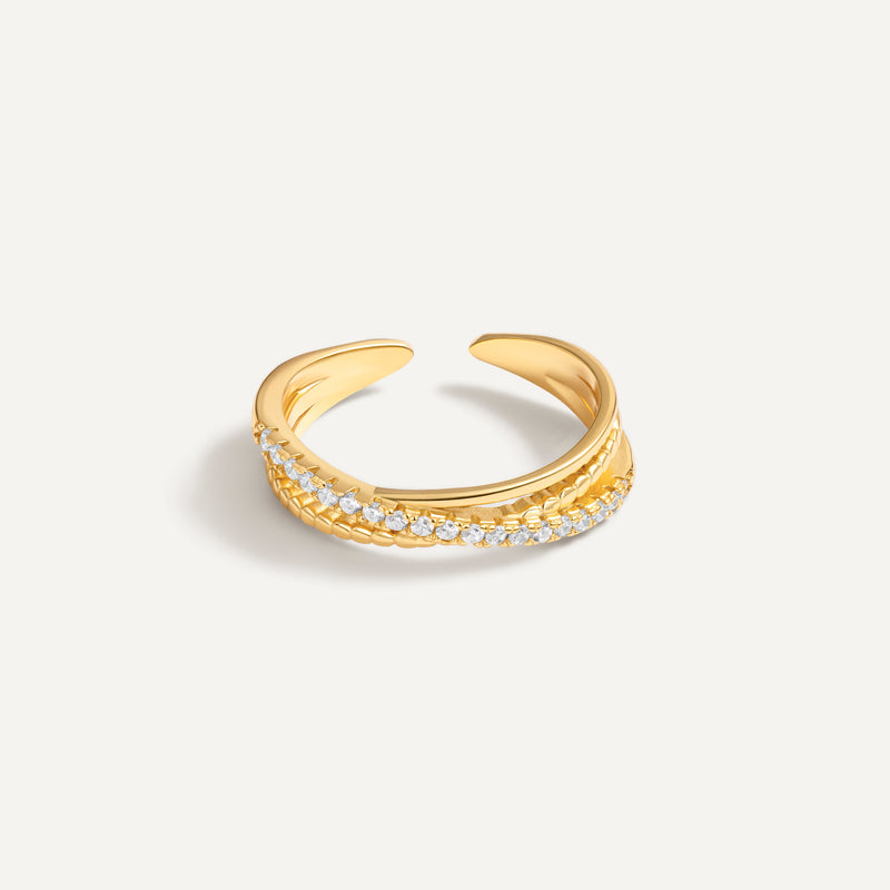 Belle & Ivy Crystal Pave Ring