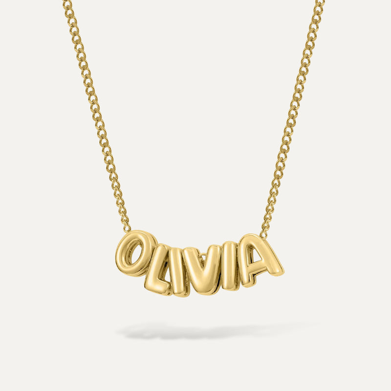 Belle & Ivy Name Bubble Necklace