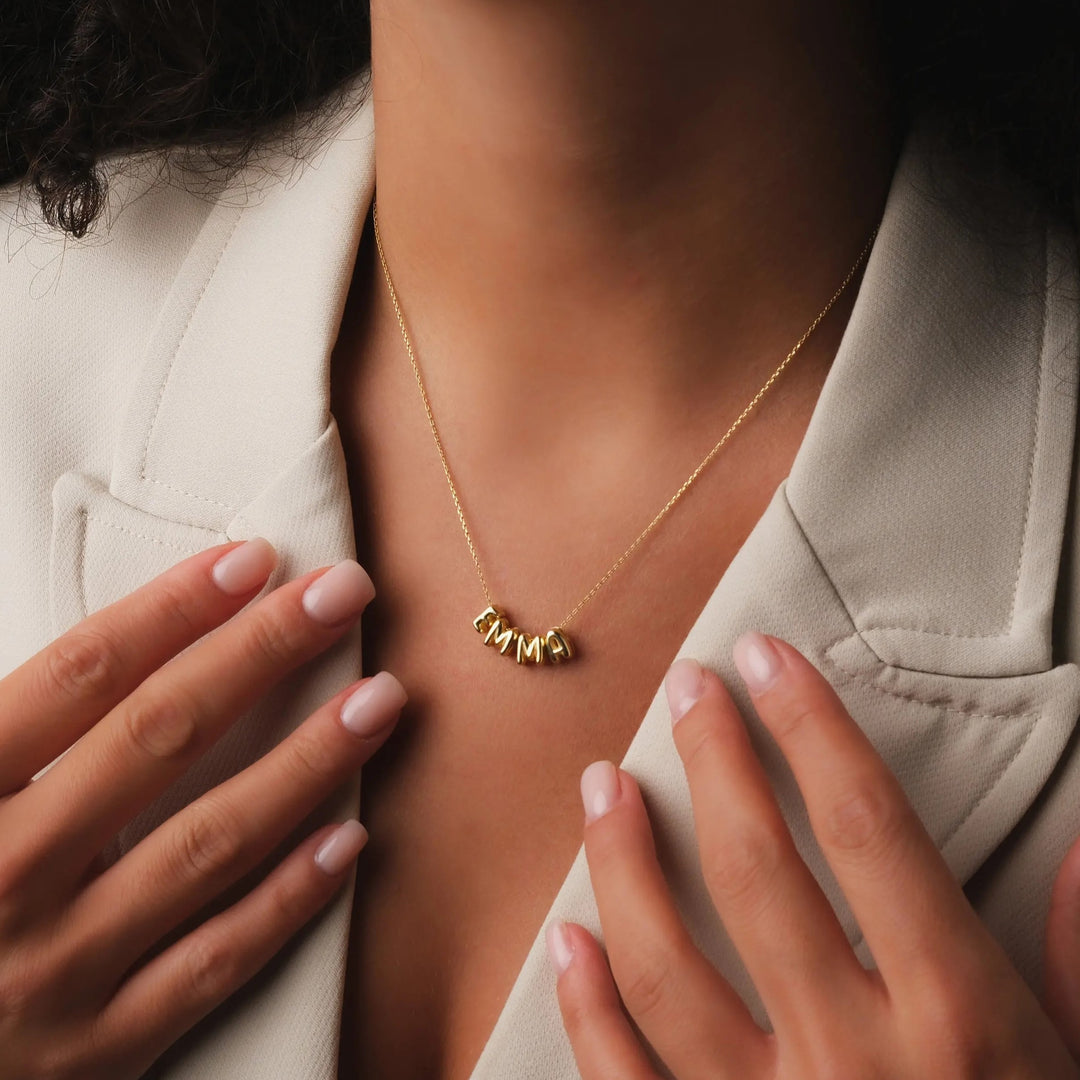 Belle & Ivy Name Bubble Necklace