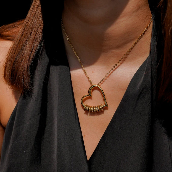 Belle & Ivy Engraved Heart Necklace