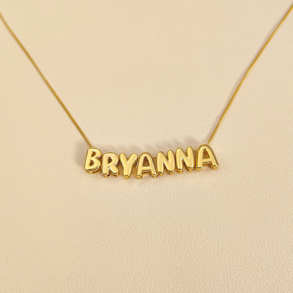 Belle & Ivy Name Bubble Necklace