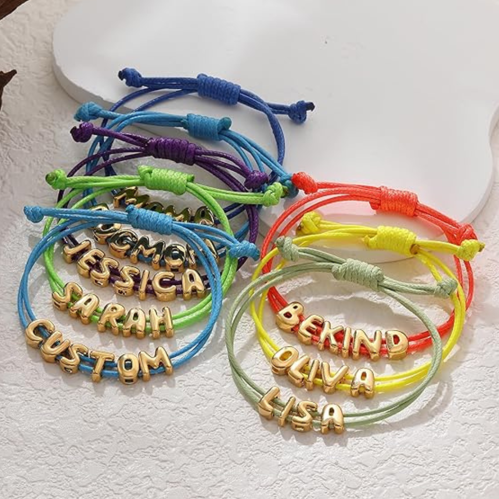 Belle & Ivy Bubble Name Bracelet