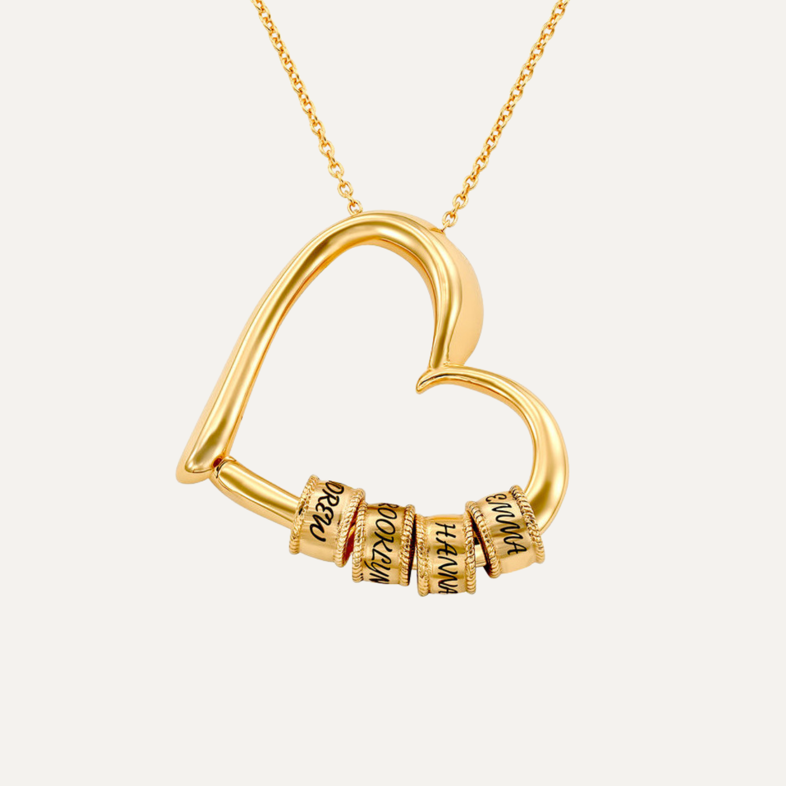 Belle & Ivy Engraved Heart Necklace