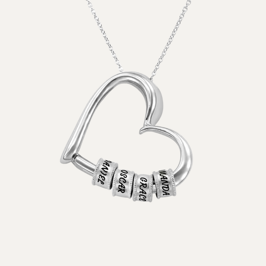 Belle & Ivy Engraved Heart Necklace