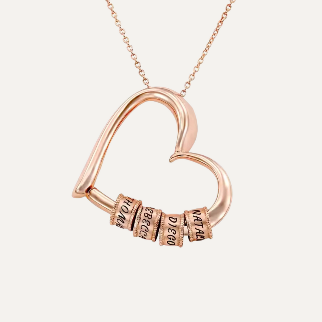 Belle & Ivy Engraved Heart Necklace