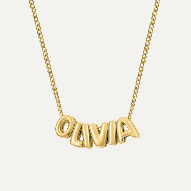 Belle & Ivy Name Bubble Necklace