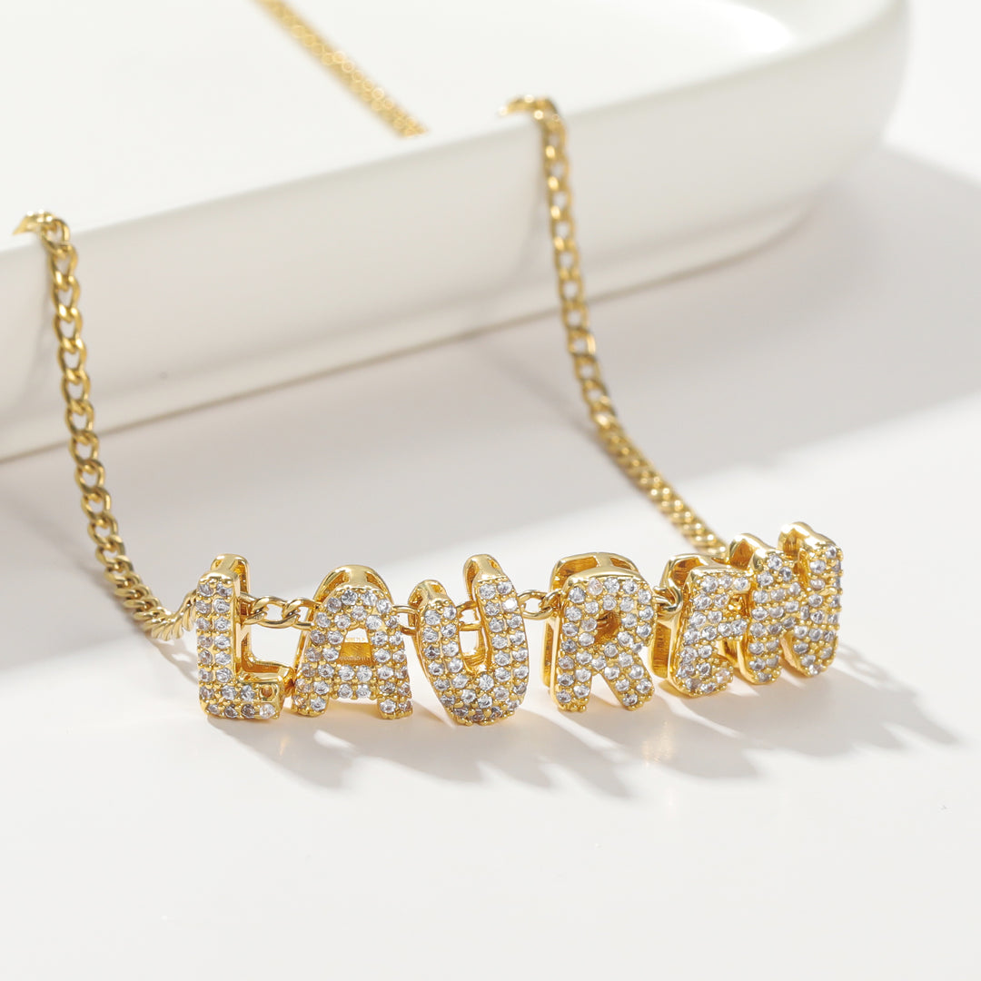 Belle & Ivy Crystal Name Necklace