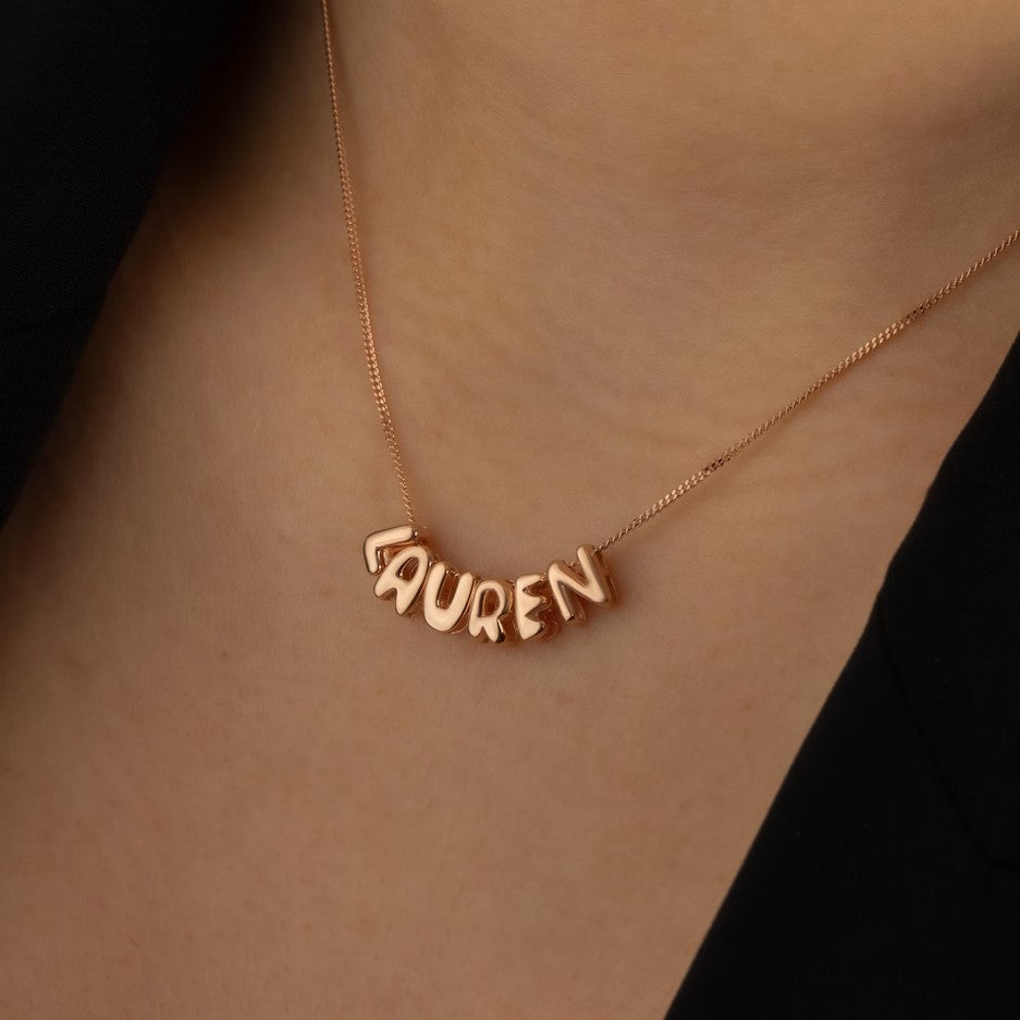 Belle & Ivy Name Bubble Necklace
