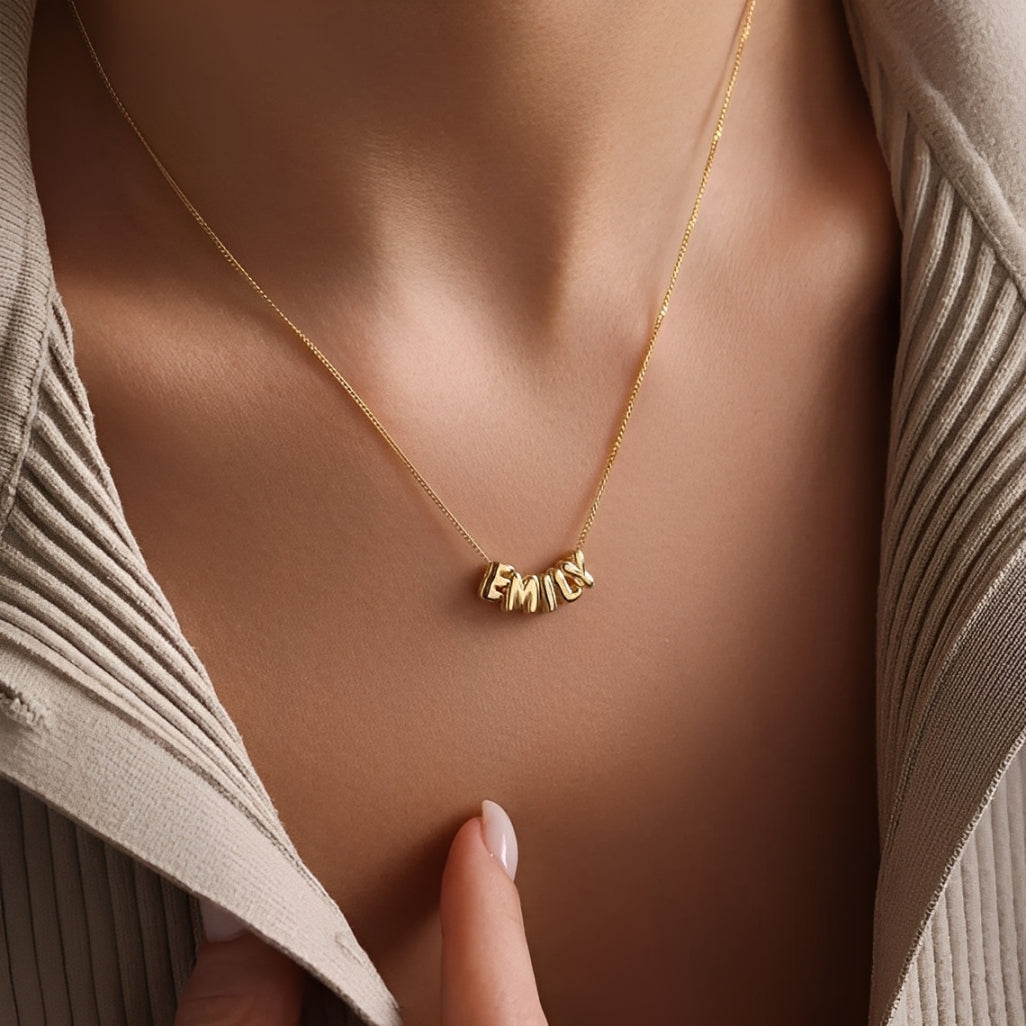 Belle & Ivy Name Bubble Necklace
